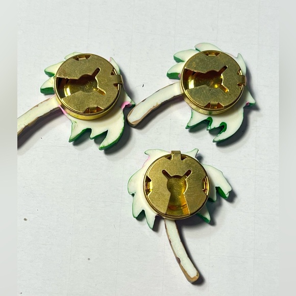 Palm Tree Resin Button Covers Set of 3 - Picture 3 of 3